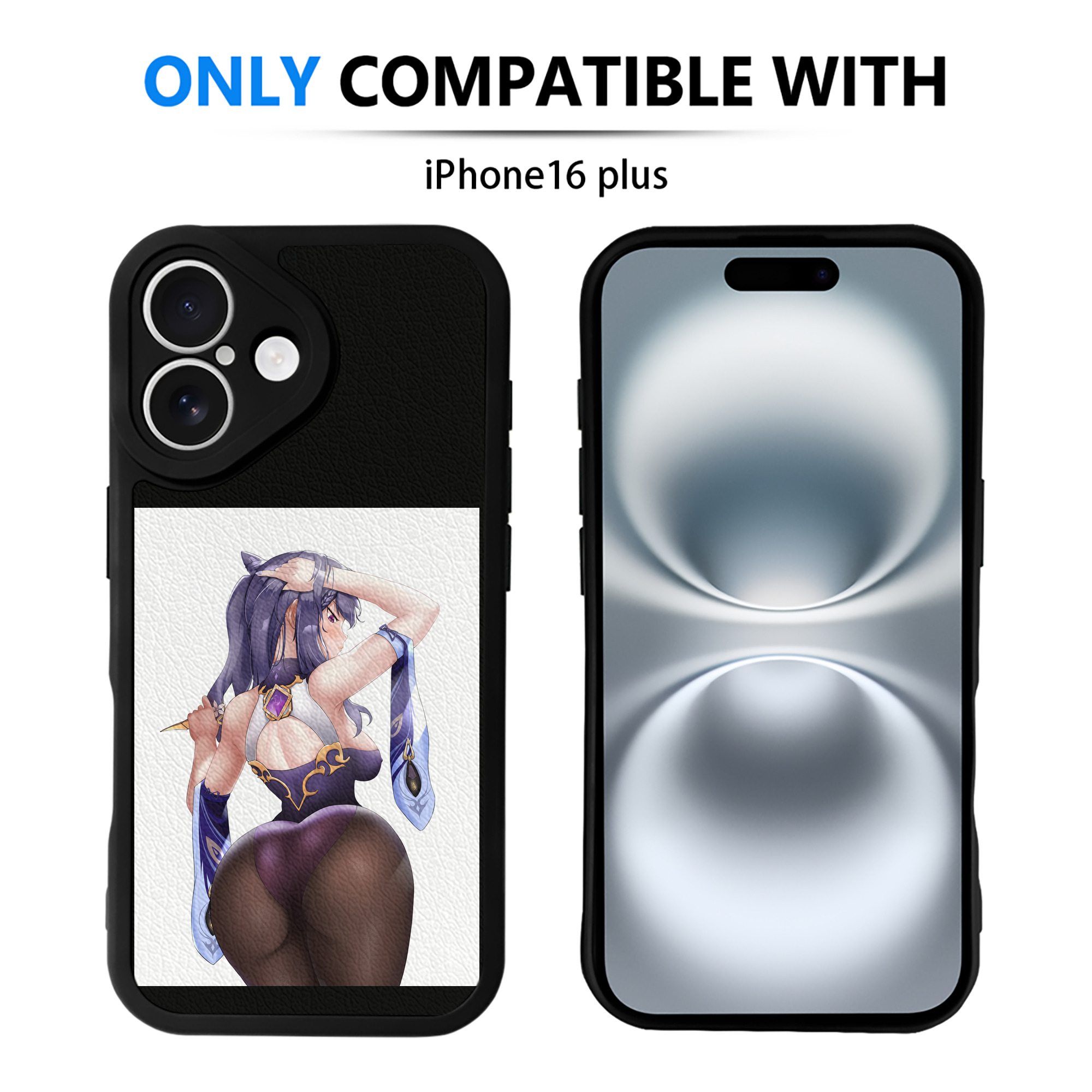 げんし神 刻晴 こくせい genshin Kokusei 【iPhone 16シリーズ対応】シリコンスマホケース（レザー調） 材質：シリコン
